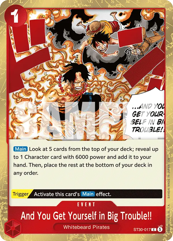 Carta And You Get Yourself in Big Trouble!! ST30-017