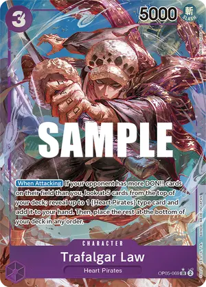 Carta Trafalgar Law OP05-069, versión Arte alternativo
