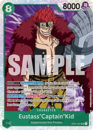 Carta Eustass"Captain"Kid OP01-051, versión Normal