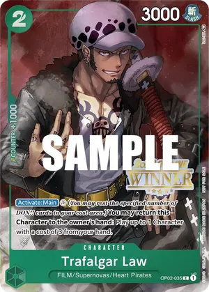 Carta Trafalgar Law OP02-035, versión Arte alternativo