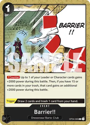 Carta Barrier!! OP04-095, versión Normal