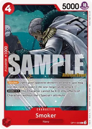 Carta Smoker OP11-005, versión Promo
