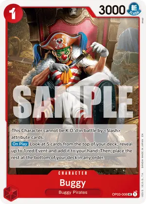 Carta Buggy OP03-008, versión Normal