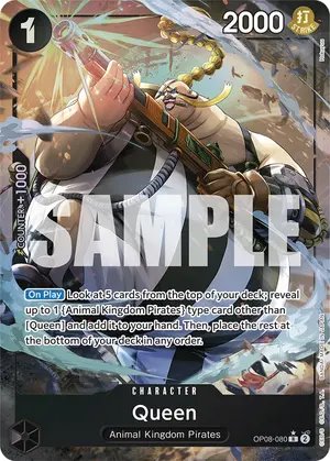 Carta Queen OP08-080, versión Arte alternativo