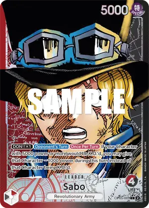 Carta Sabo OP05-001, versión Arte alternativo