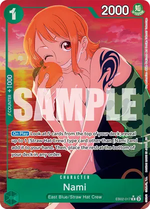 Carta Nami EB02-017, versión Arte alternativo