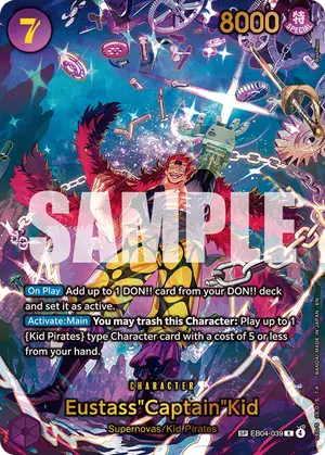 Carta Eustass"Captain"Kid EB04-039, versión SP