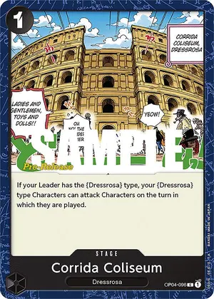 Carta Corrida Coliseum OP04-096, versión Promo