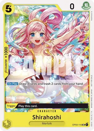 Carta Shirahoshi OP03-116, versión Arte alternativo