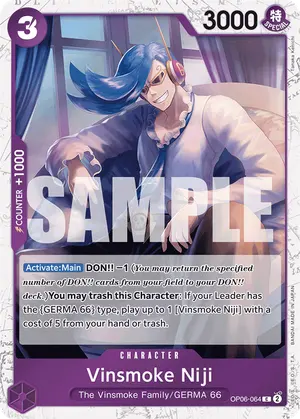 Carta Vinsmoke Niji OP06-064, versión Normal