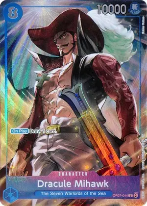Carta Dracule Mihawk OP07-044, versión Arte alternativo