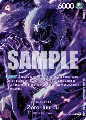Carta Zoro-Juurou ST18-004, versión SP