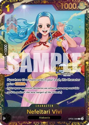 Carta Nefeltari Vivi OP05-086, versión Arte alternativo