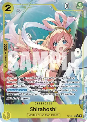 Carta Shirahoshi OP12-102, versión Arte alternativo