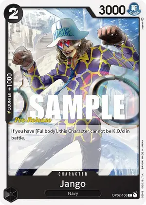 Carta Jango OP02-100, versión Promo
