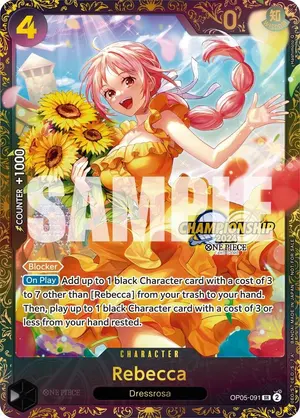 Carta Rebecca OP05-091, versión Arte alternativo