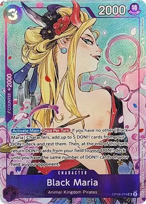Carta Black Maria OP08-074, versión Arte alternativo