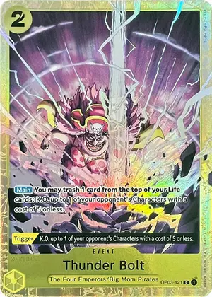 Carta Thunder Bolt OP03-121, versión Arte alternativo