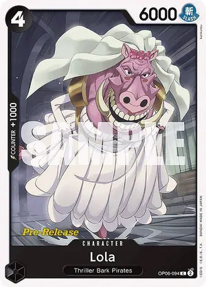 Carta Lola OP06-094, versión Promo