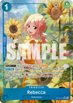 Carta Rebecca OP15-053, versión Arte alternativo