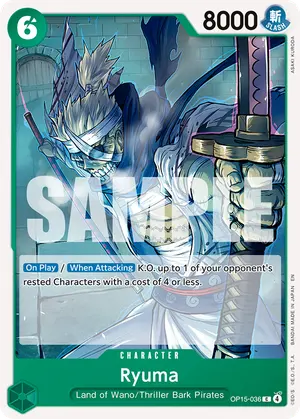 Carta Ryuma OP15-036, versión Normal