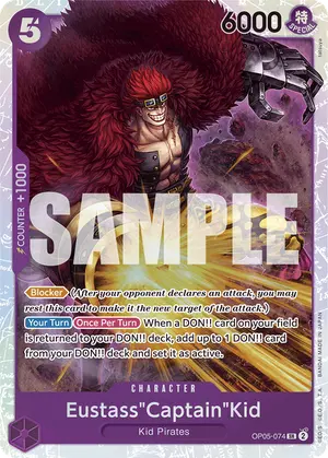 Carta Eustass"Captain"Kid OP05-074, versión Normal