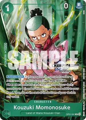 Carta Kouzuki Momonosuke OP01-041, versión Arte alternativo