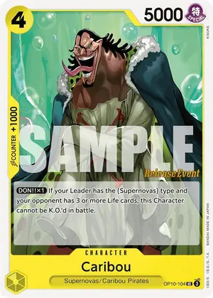 Carta Caribou OP10-104, versión Promo