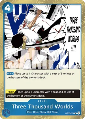 Carta Three Thousand Worlds OP03-057, versión Normal