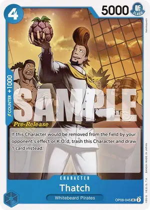 Carta Thatch OP08-045, versión Promo