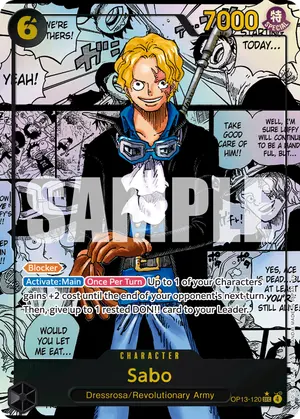 Carta Sabo OP13-120, versión Super arte alternativo