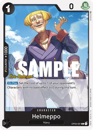 Carta Helmeppo OP03-091, versión Promo