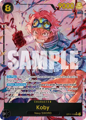 Carta Koby OP11-119, versión Arte alternativo