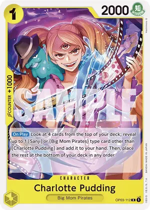 Carta Charlotte Pudding OP03-112, versión Normal
