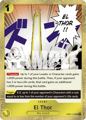 Carta El Thor OP05-114, versión Normal