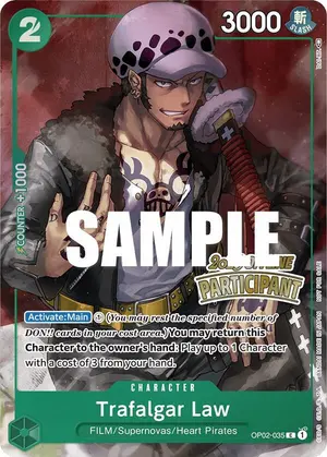 Carta Trafalgar Law OP02-035, versión Arte alternativo