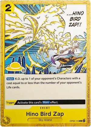 Carta Hino Bird Zap OP05-116, versión Normal