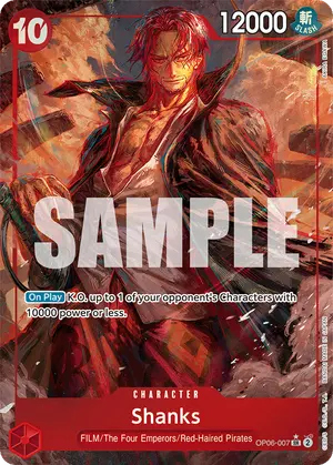 Carta Shanks OP06-007, versión Arte alternativo