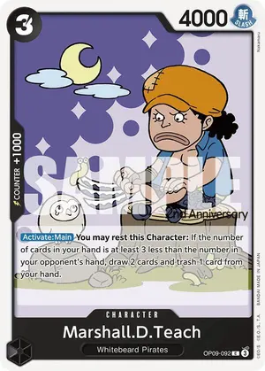 Carta Marshall.D.Teach OP09-092, versión Promo