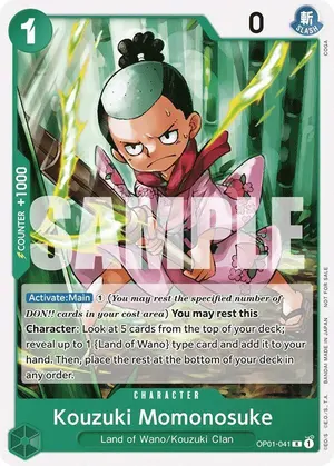 Carta Kouzuki Momonosuke OP01-041, versión Arte alternativo