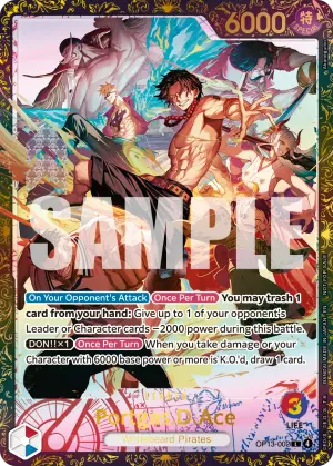 Carta Portgas.D.Ace OP13-002, versión Arte alternativo