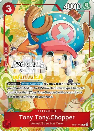Carta Tony Tony.Chopper OP01-015, versión Arte alternativo
