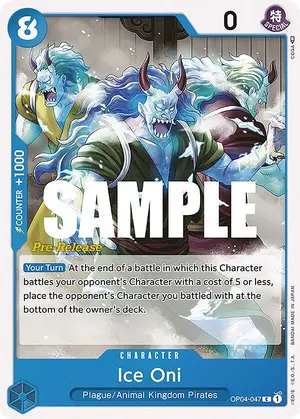 Carta Ice Oni OP04-047, versión Promo
