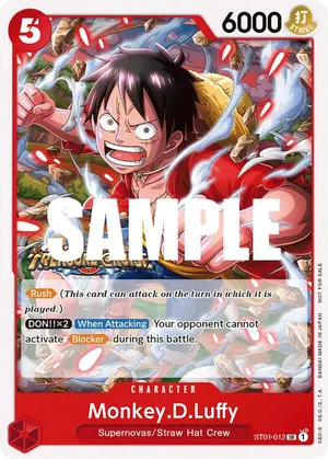 Carta Monkey.D.Luffy ST01-012, versión Arte alternativo