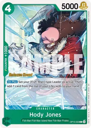 Carta Hody Jones OP15-033, versión Promo
