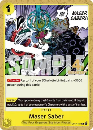 Carta Maser Saber OP17-117, versión Promo