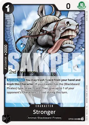 Carta Stronger OP09-089, versión Promo