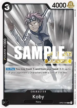 Carta Koby OP02-098, versión Promo