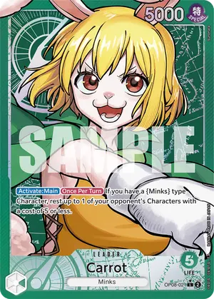 Carta Carrot OP08-021, versión Arte alternativo