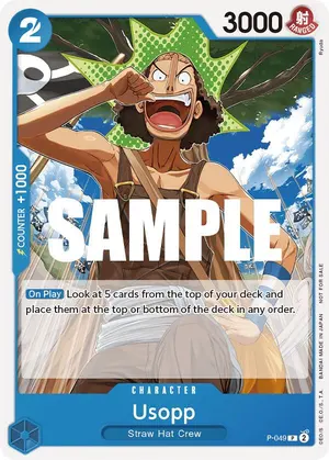 Carta Usopp P-049, versión Promo